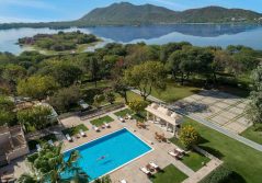 Trident Udaipur Aerial View of Swimming Pool