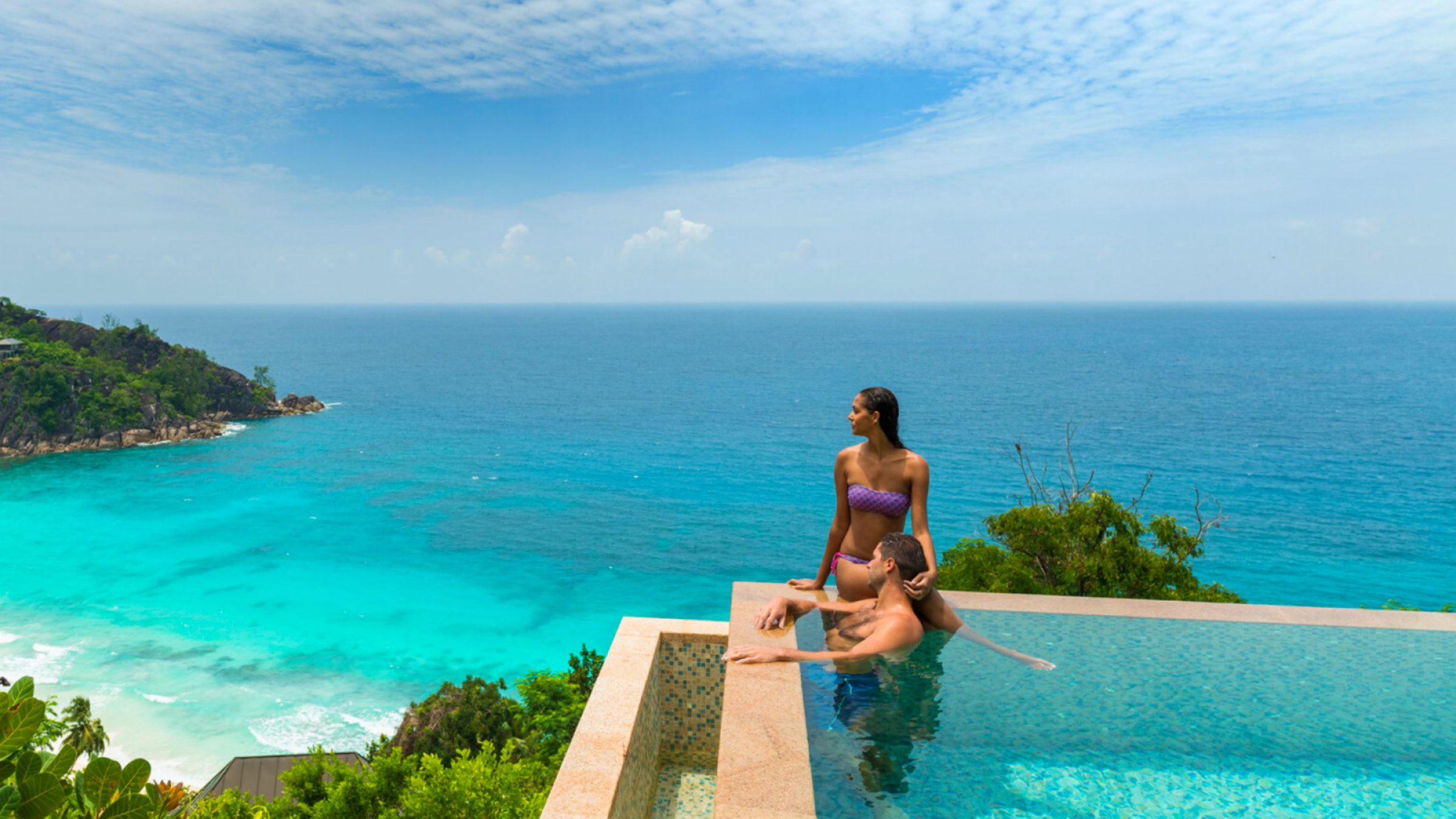 Four seasons pool view seychelles romance