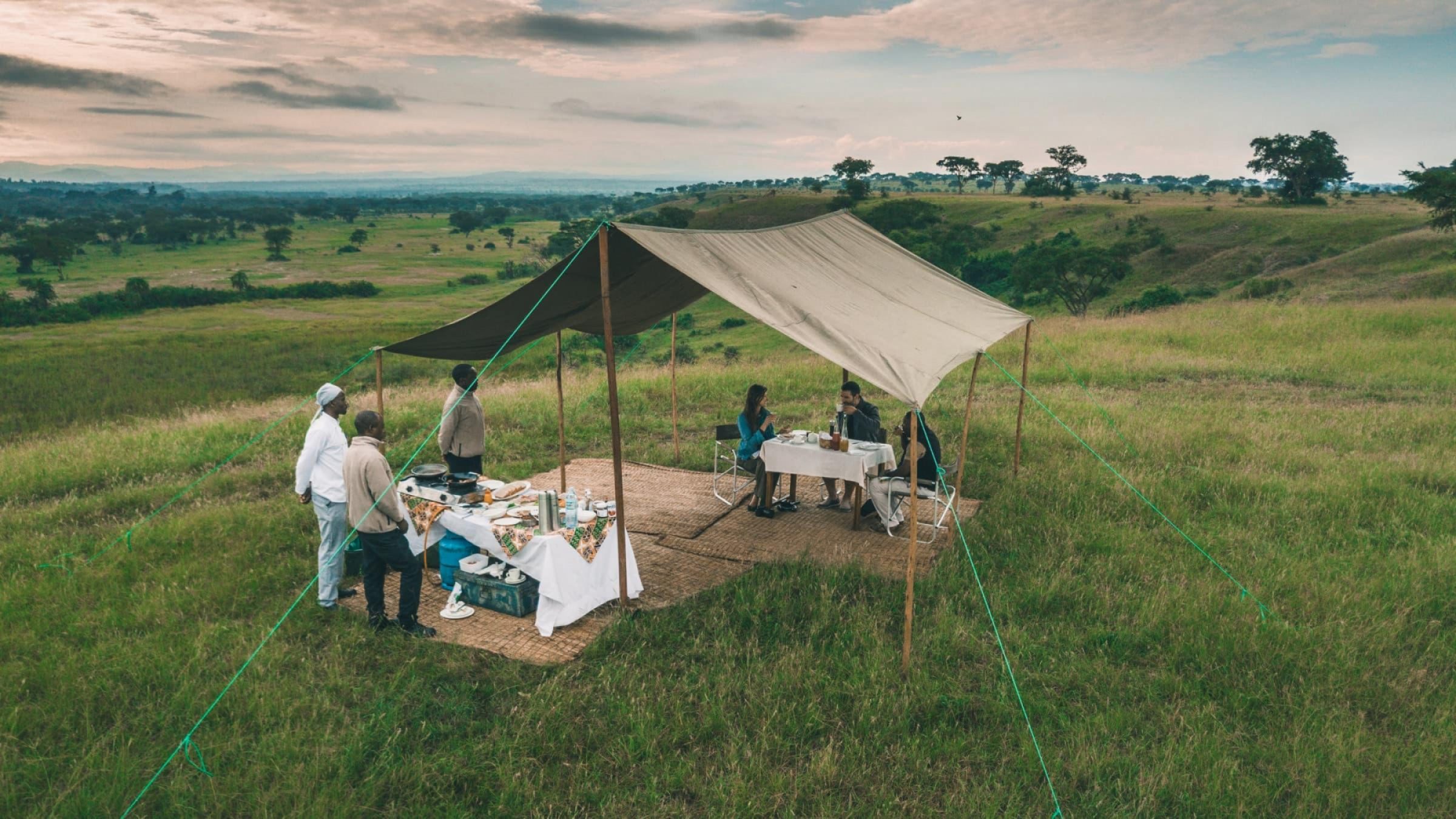 Ishasha bush dining uganda safari beach hero