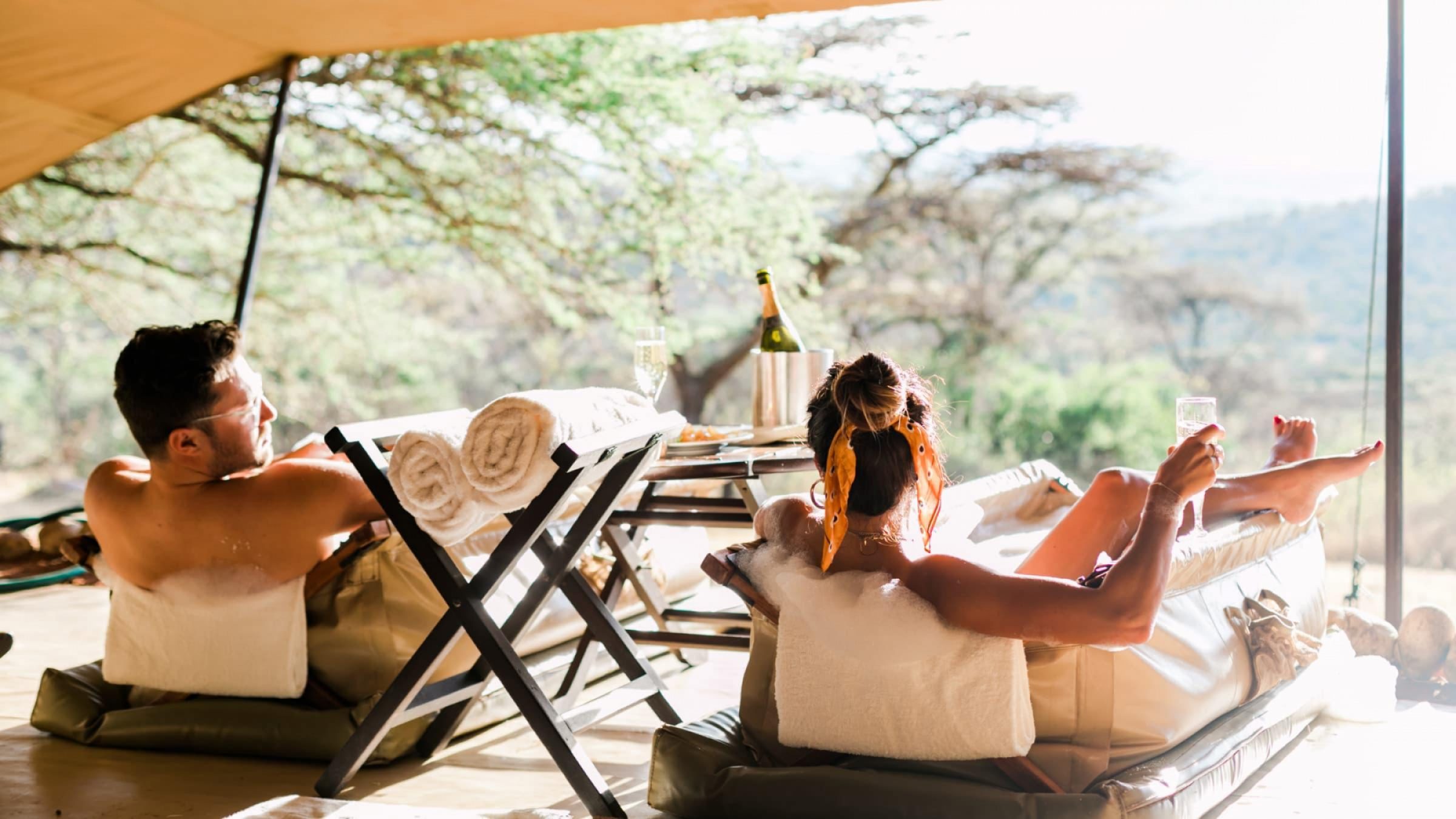 Cottars mara honeymoon bushbath