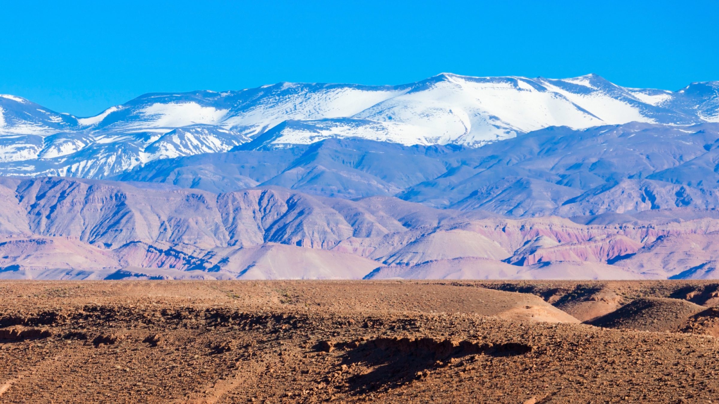 High Atlas mountain range Morocco