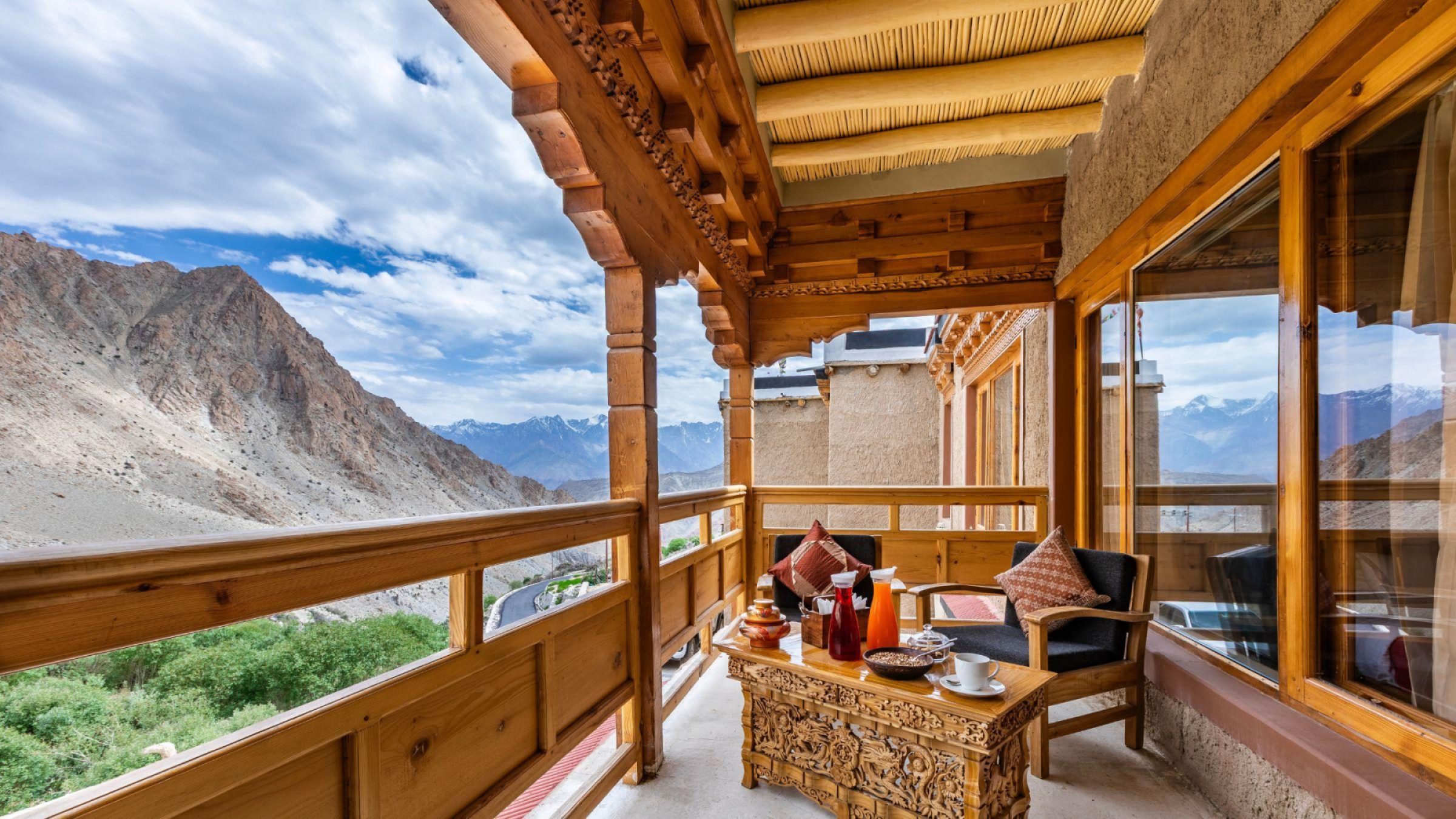 Snow Leopard Lodge - hero image of balcony view