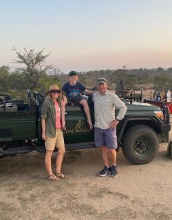 Greg fox and family on safari in Kruger
