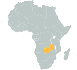 Zambia map graphic