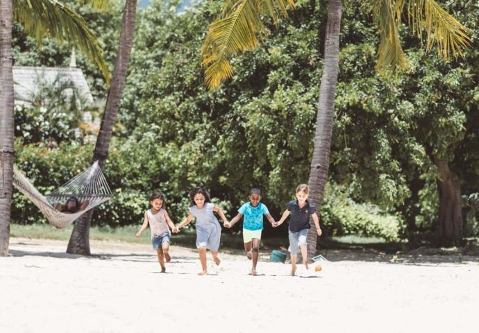 Mauritius kids family beach