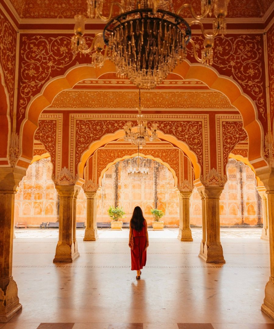 Girl in Jaipur Pink City Palace Mahlatini Luxury Travel