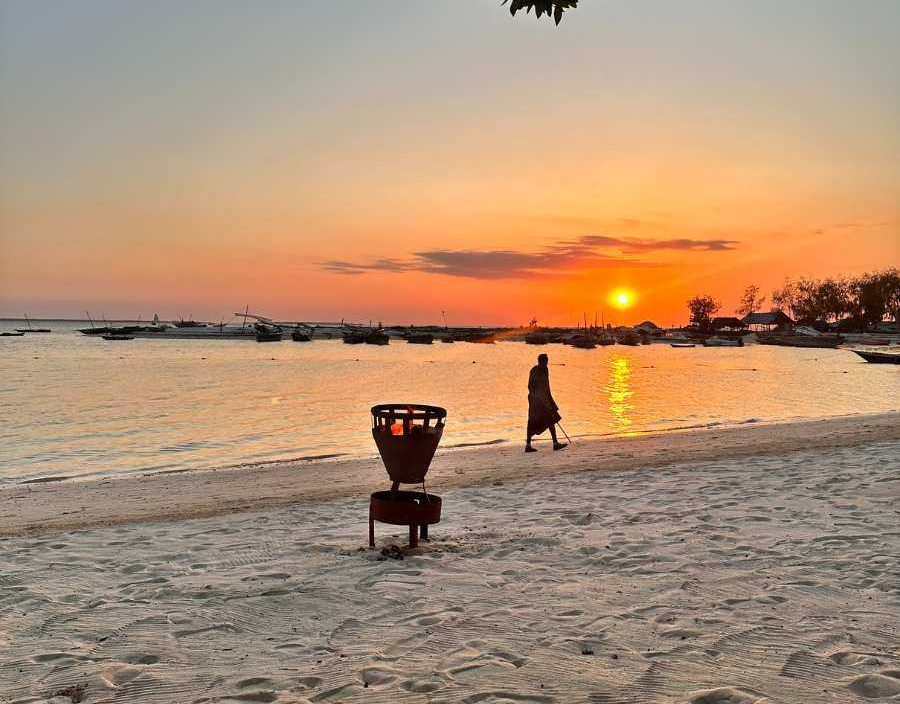 Beach sunset in Zanzibar