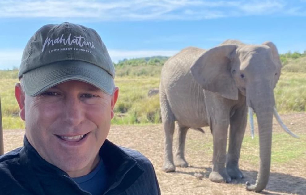 Greg fox with elephant mahlatini