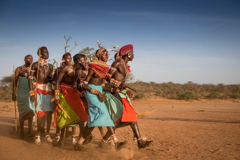 Indigenous people of Africa during a local community visit