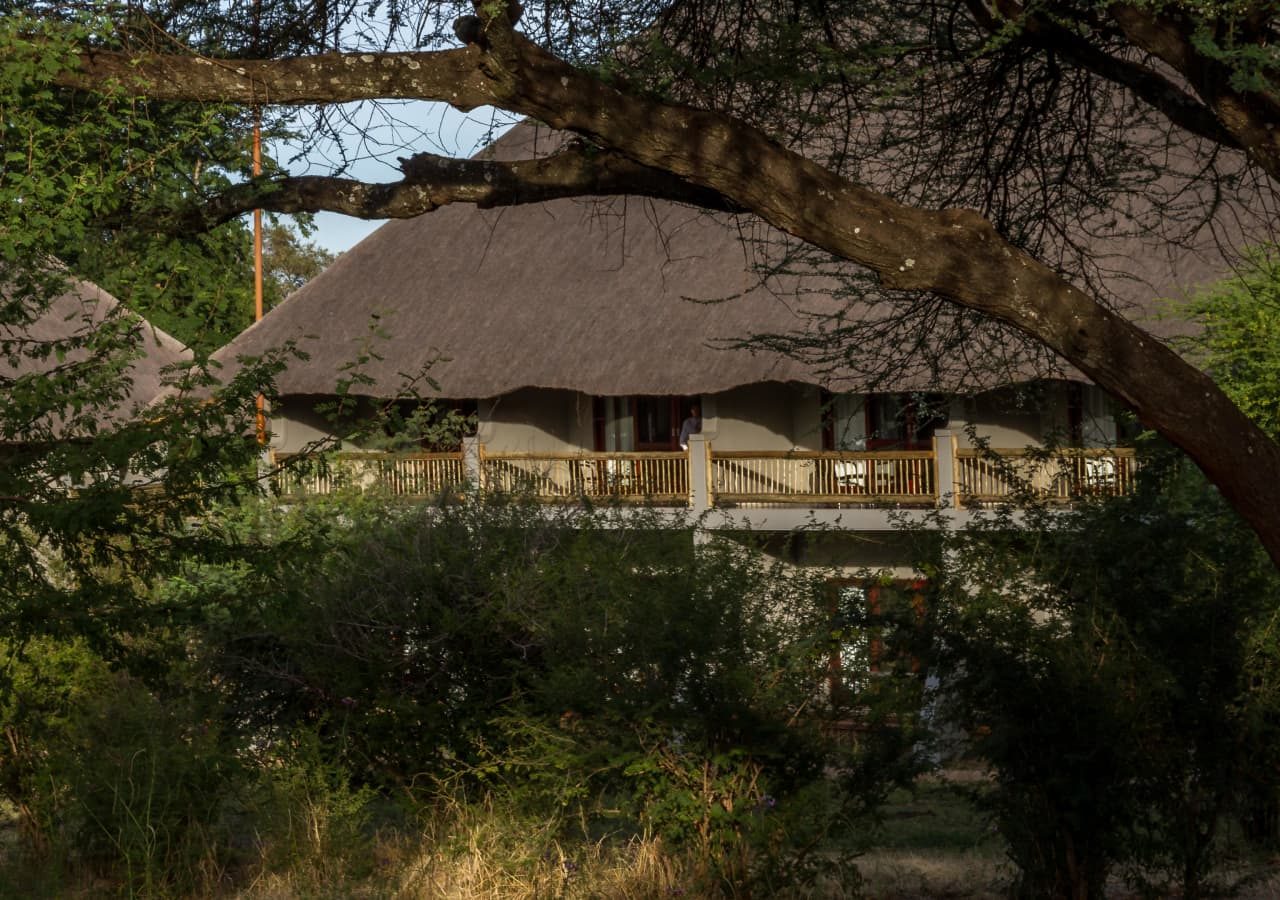 Chobe bush lodge luxury room exterior and setting 1280