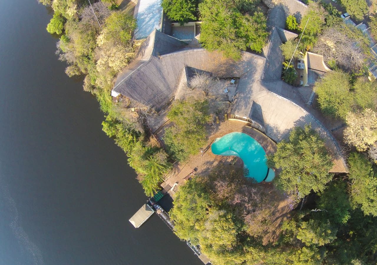 Chobe safari lodge aerial view of the lodge 1280