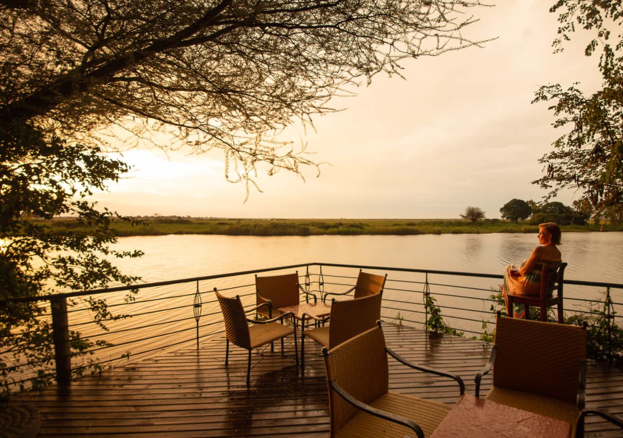 Chobe safari lodge lounge deck overlooking the river 1280