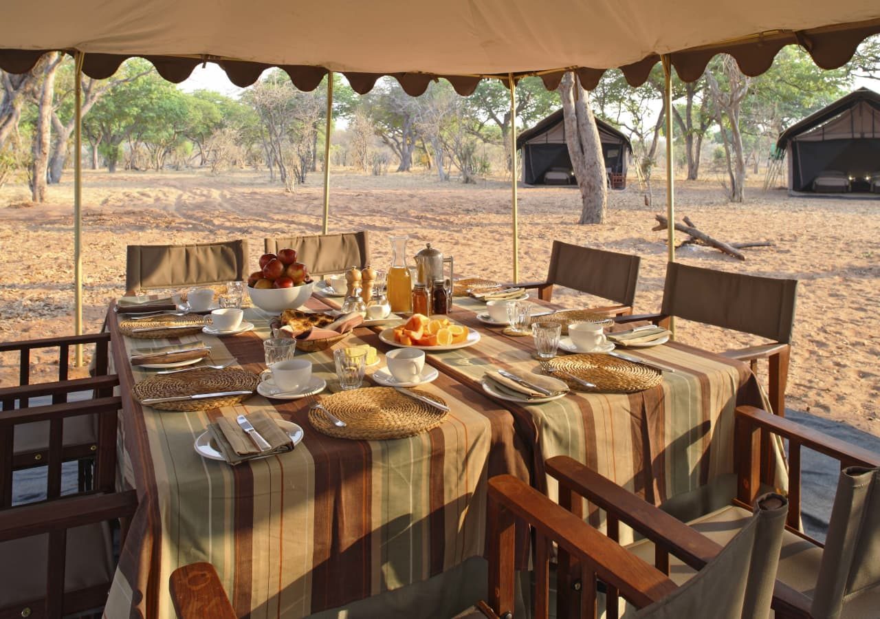 Chobe under canvas guest dining area 1280