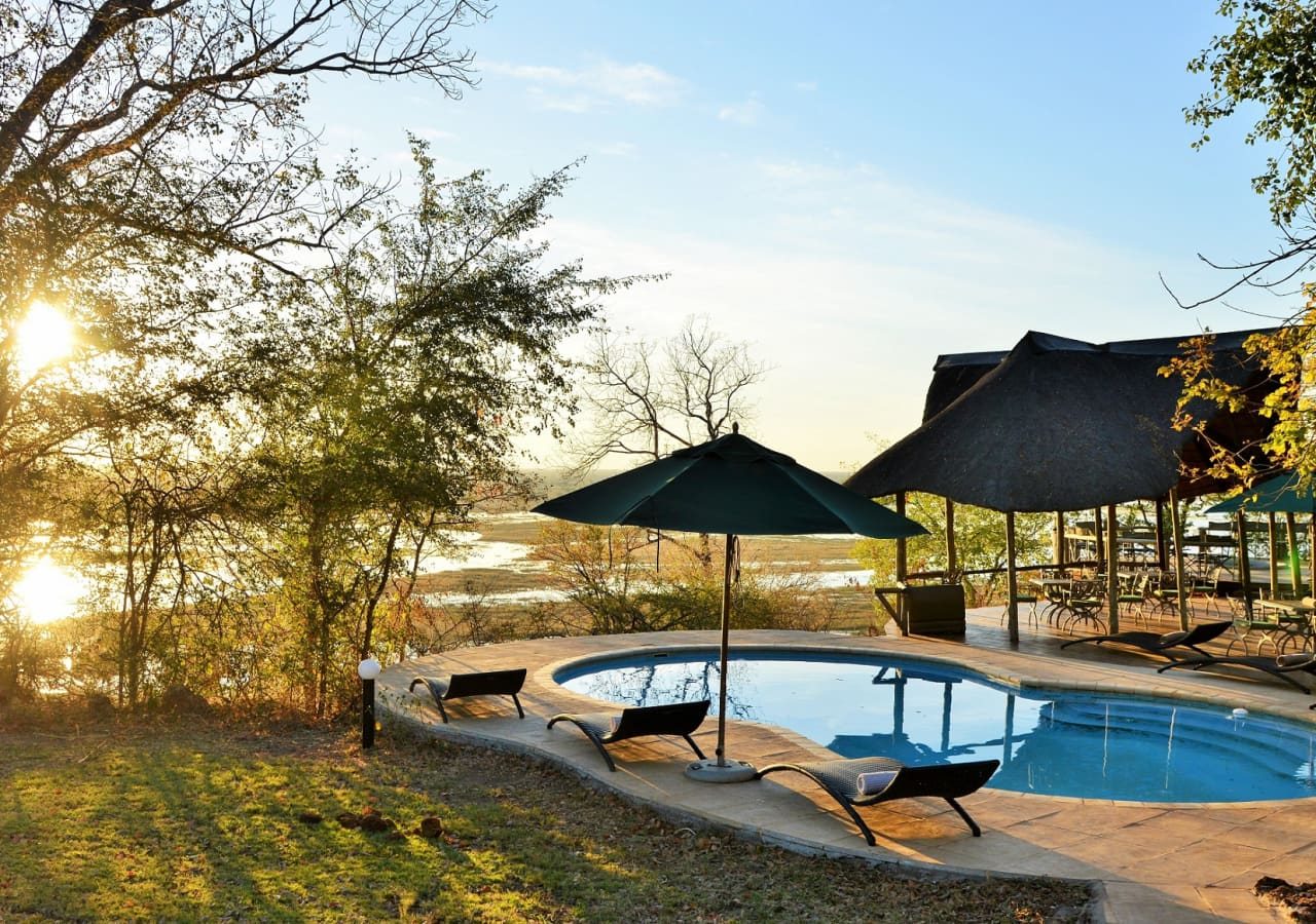 Muchenje safari lodge the pool at sunset 1280