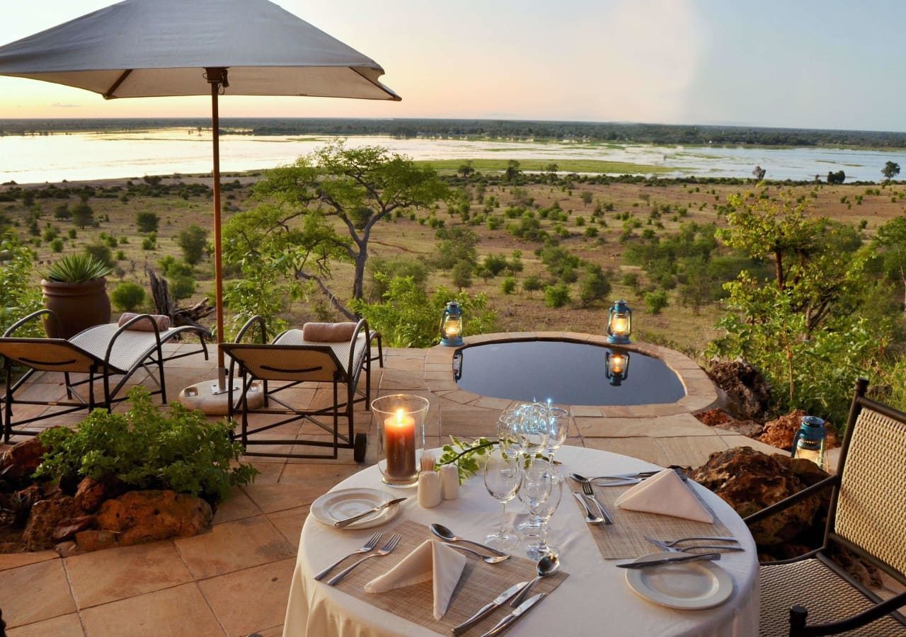 Ngoma safari lodge private dinner set up with a view 1280