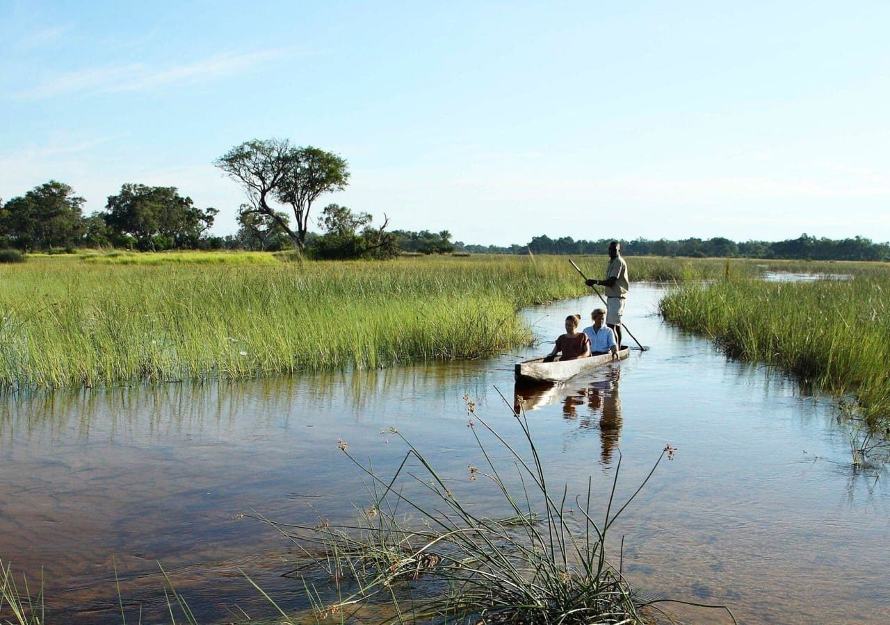 Nxabega okavango tented camp mokoro ride through the okavango delta 1280