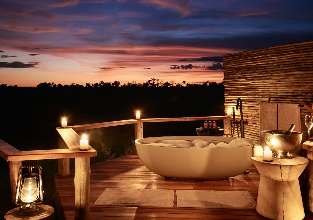 Sanctuary baines camp bathtub on a private deck 1280