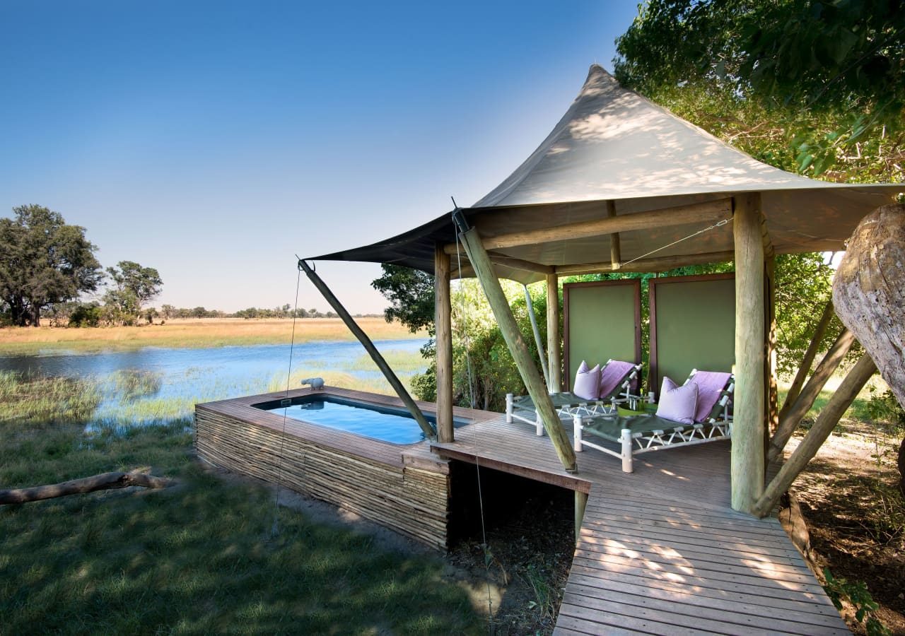 Xaranna okavango delta camp outdoor sala and swimming pool 1280