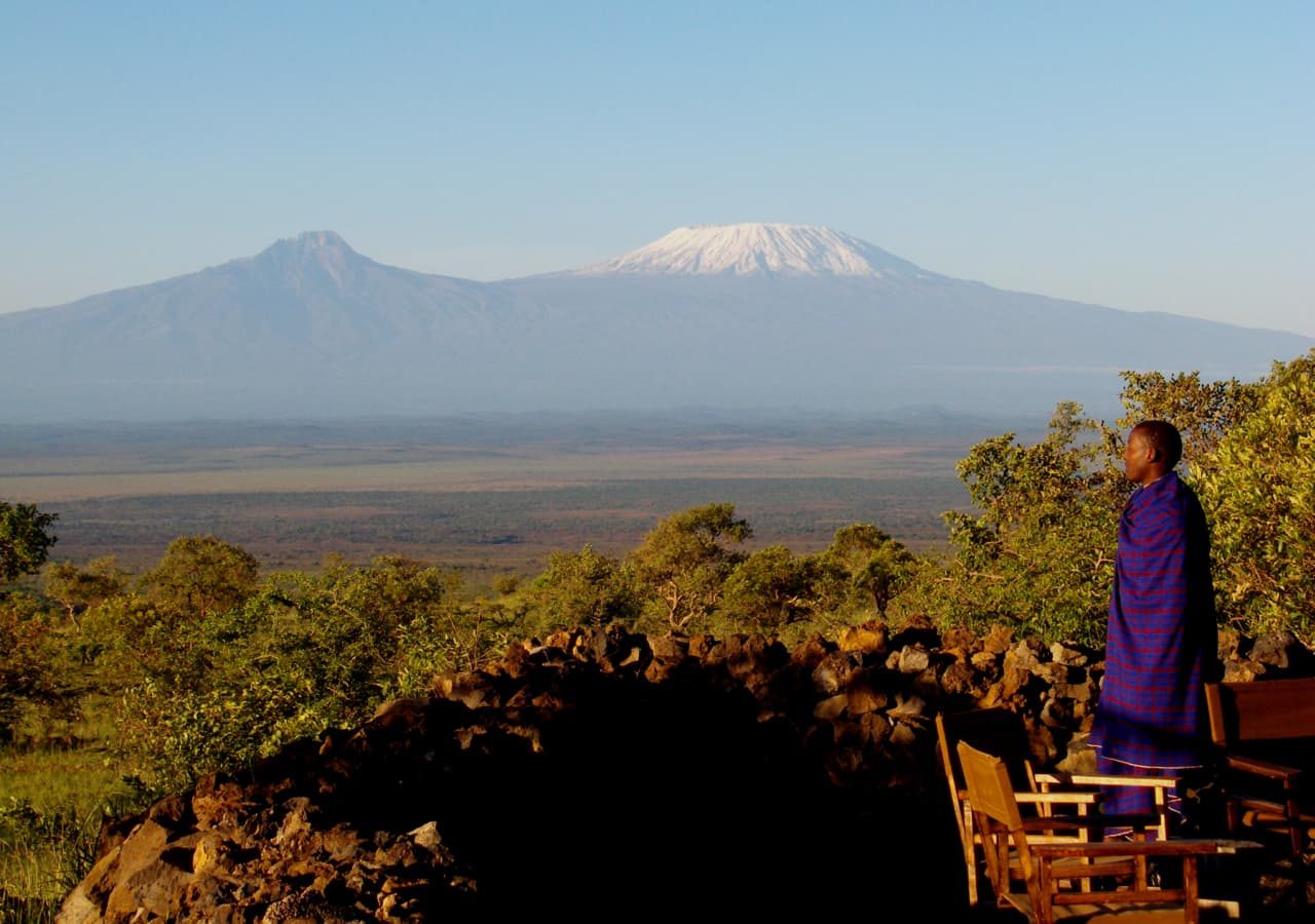 Campi ya kanzi view of kilimanjaro from the firepit 1280