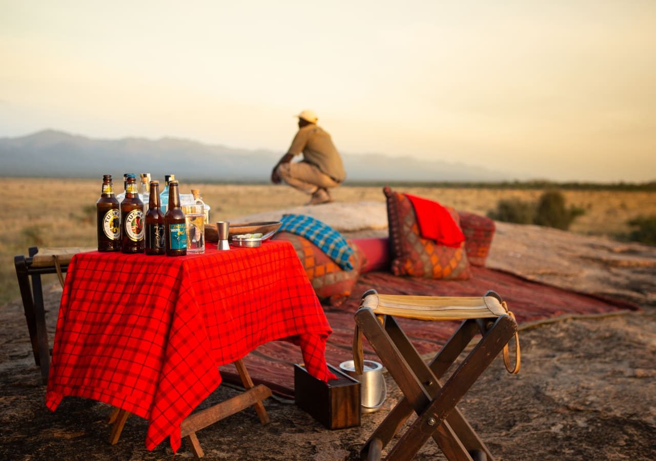 Ol donyo lodge sundowner drinks 1280