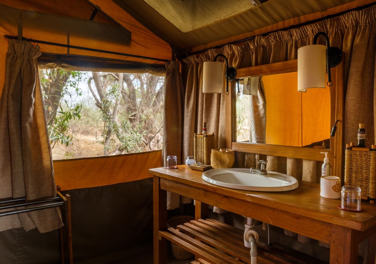 Porini amboseli camp tented camp bathroom 1280