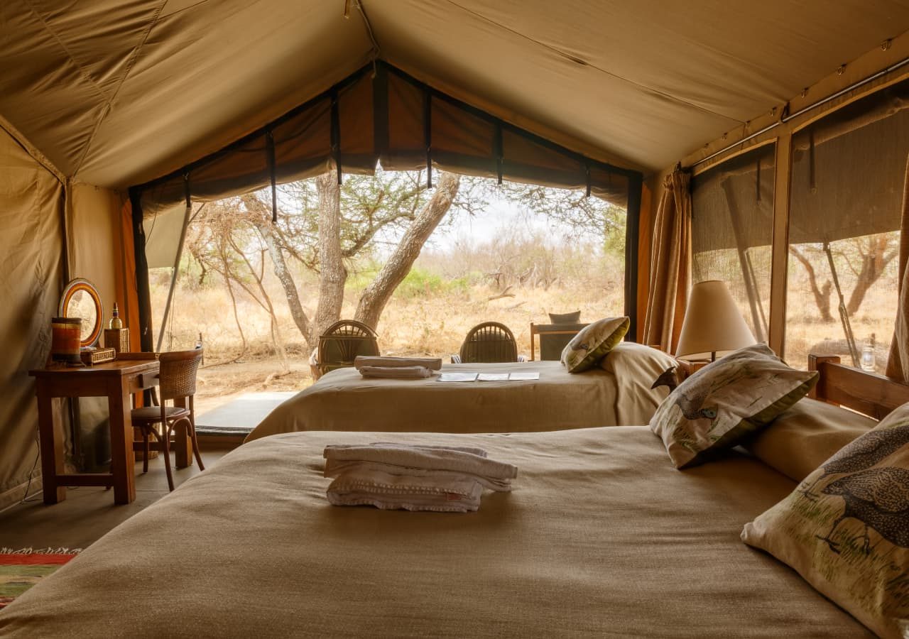 Porini amboseli camp tented camp bedroom 1280