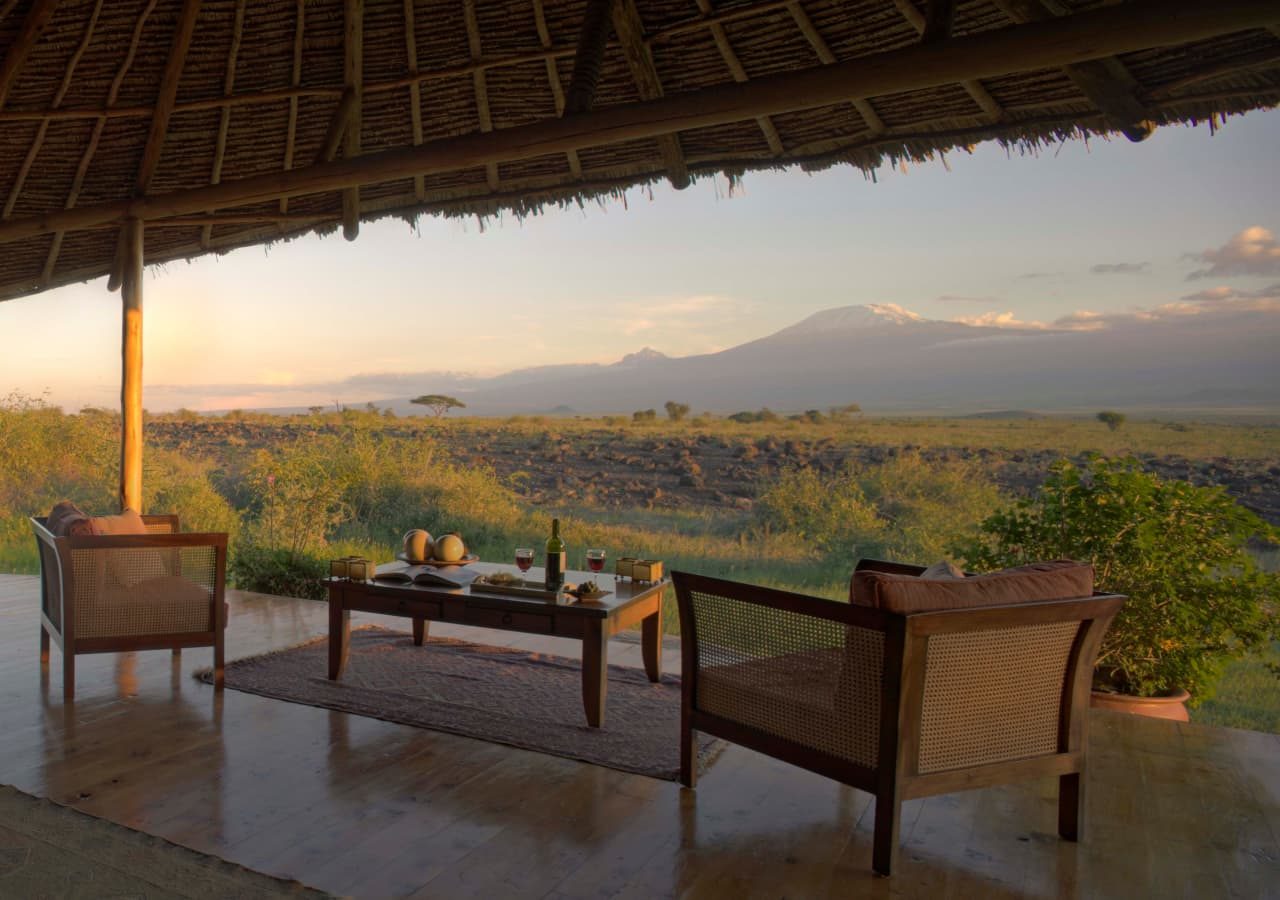 Tortilis camp view of kilimanjaro from the private verandah 1280