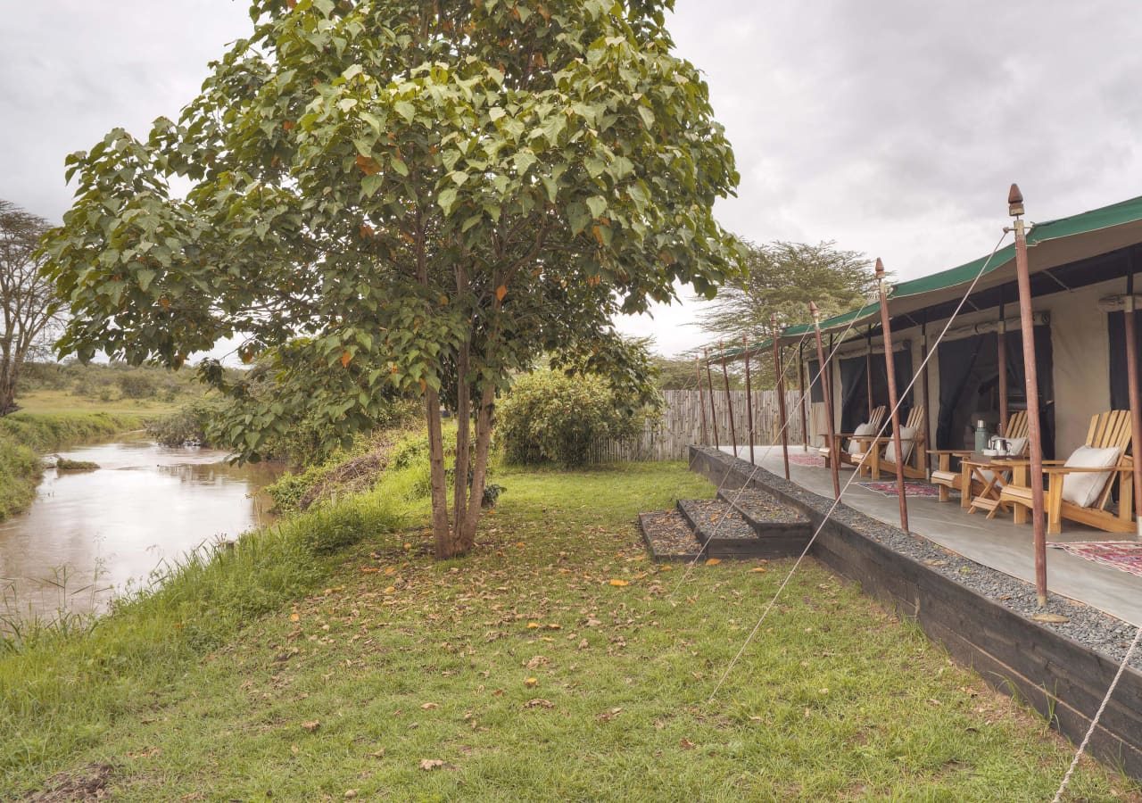 Asilia ol pejeta bush camp family tent exterior with a view 1280