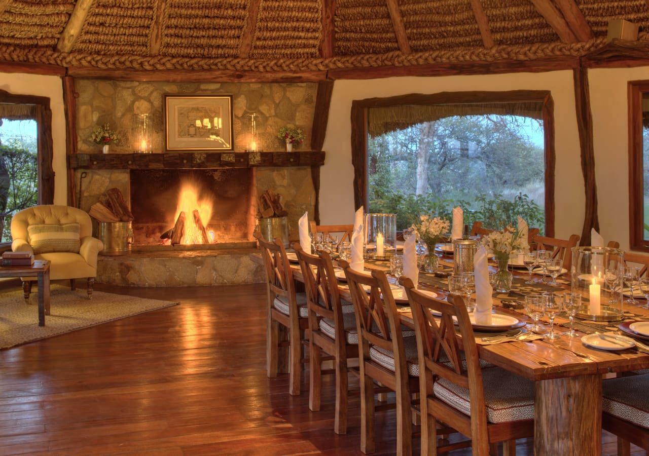 Elewana kifaru house guest dining room 1280