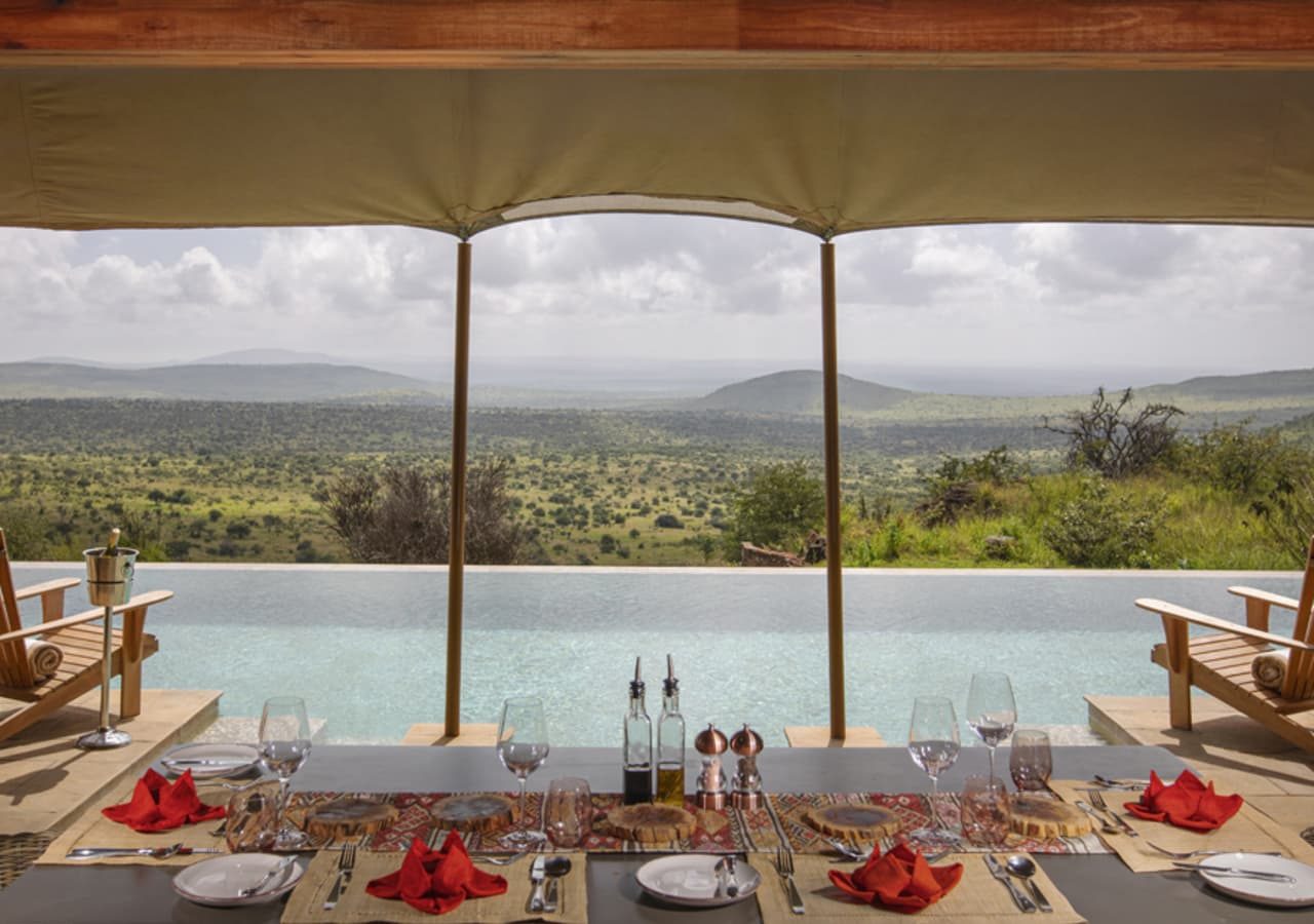 Elewana loisaba lodo springs lunch by the infinity pool 1280