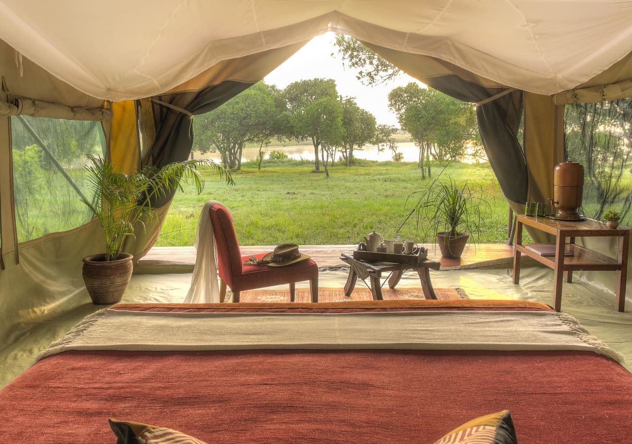 Kicheche laikipia camp tent interior and view 1280