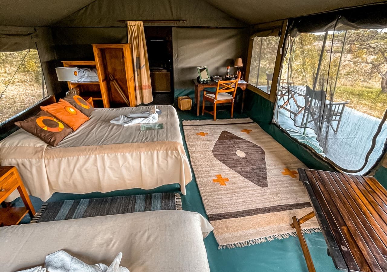 Porini rhino camp tent interior 1280