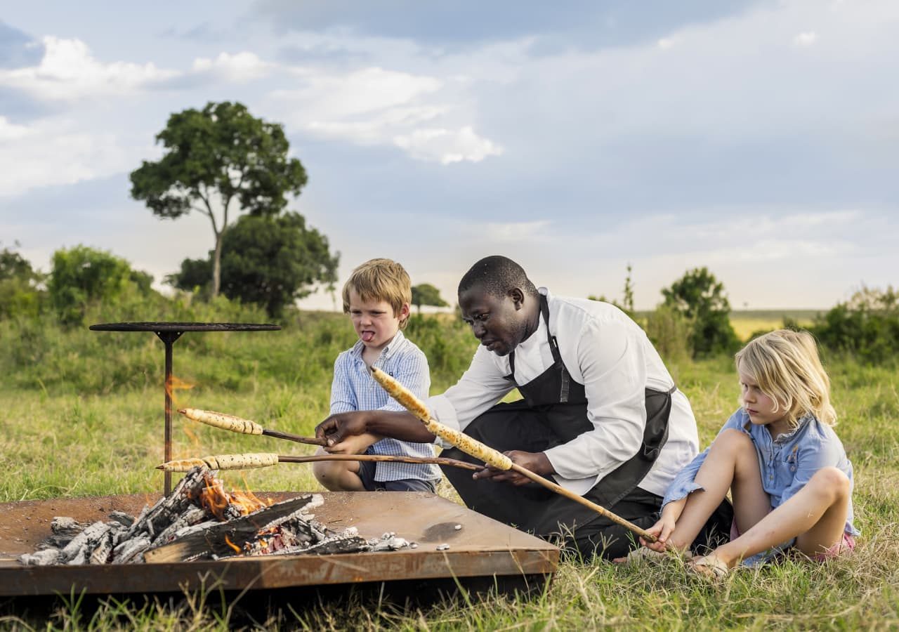 Angama safari camp open fire cooking experience 1280