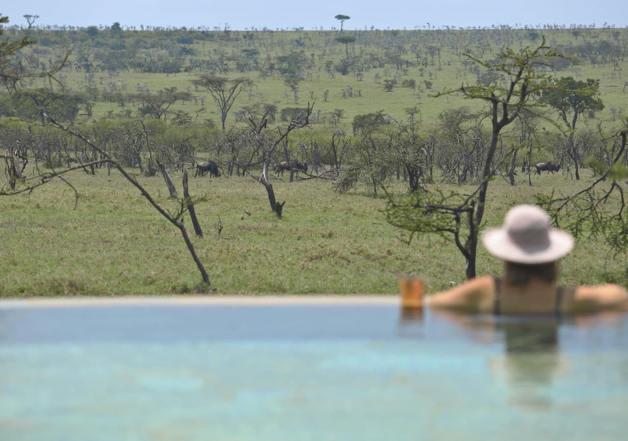 Asilia naboisho camp infinity pool view 1280