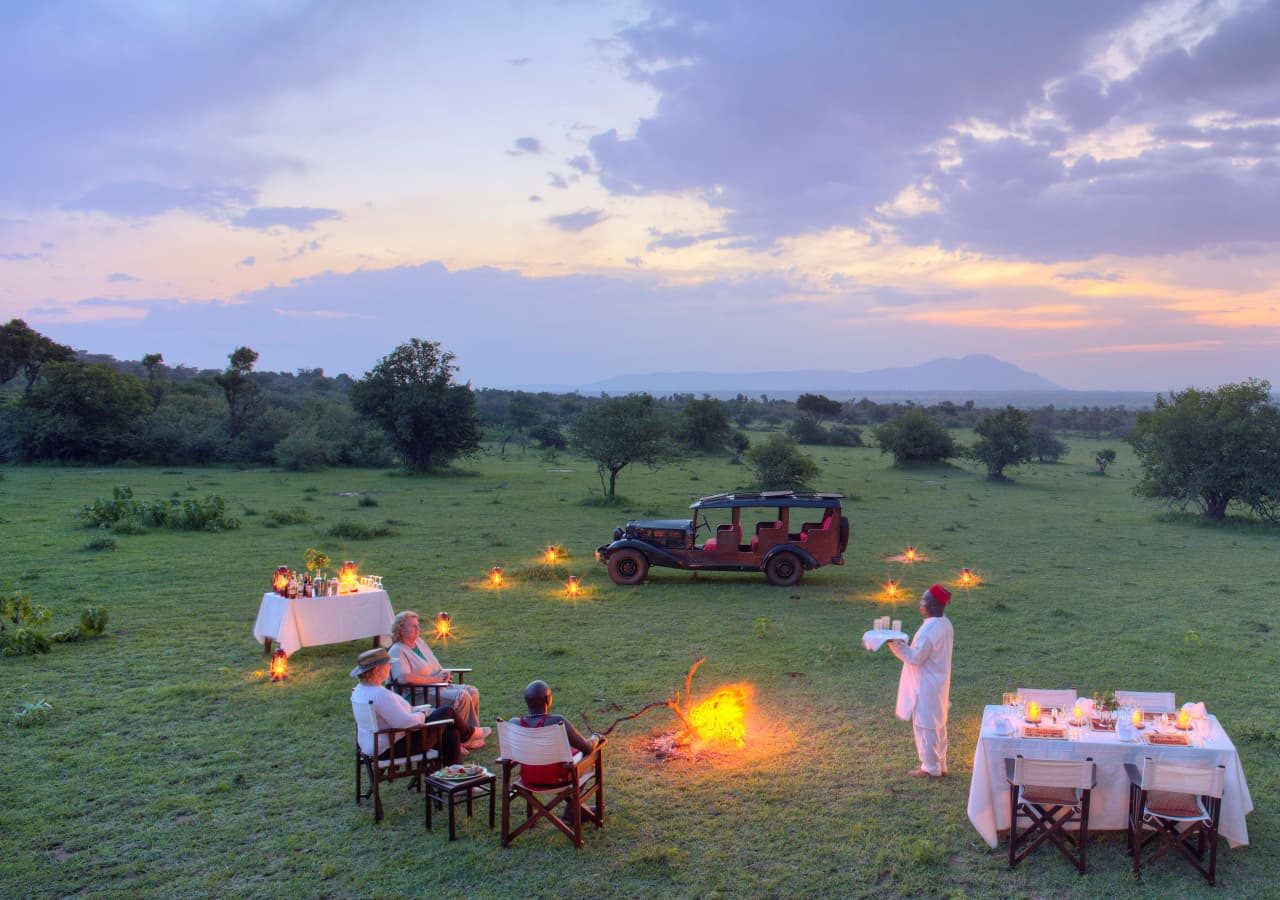 Cottars bush villa private bush dinner 1280