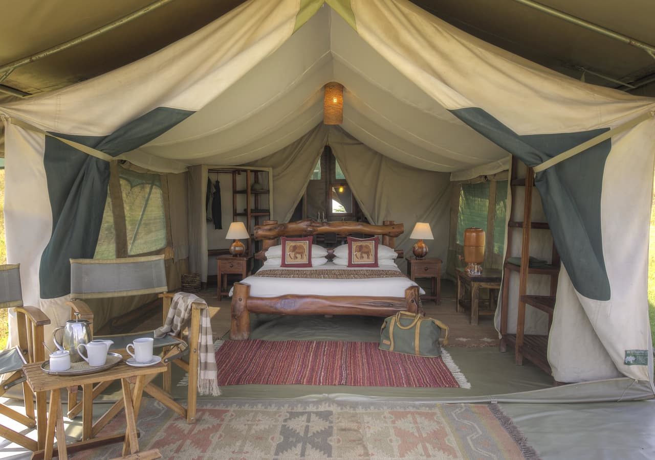 Kicheche mara camp guest tent interior 1280