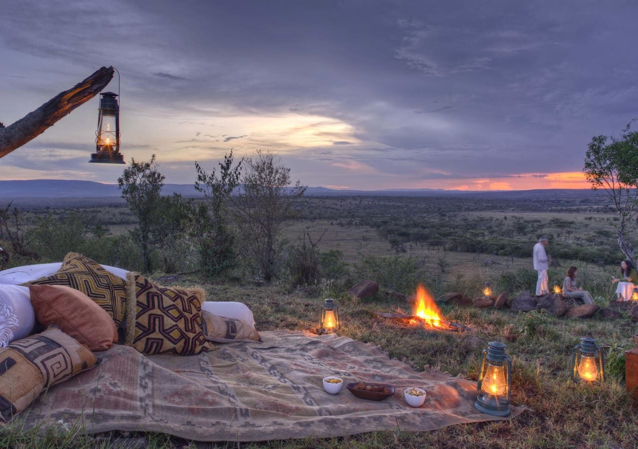 Kicheche valley camp sundowners setup 1280