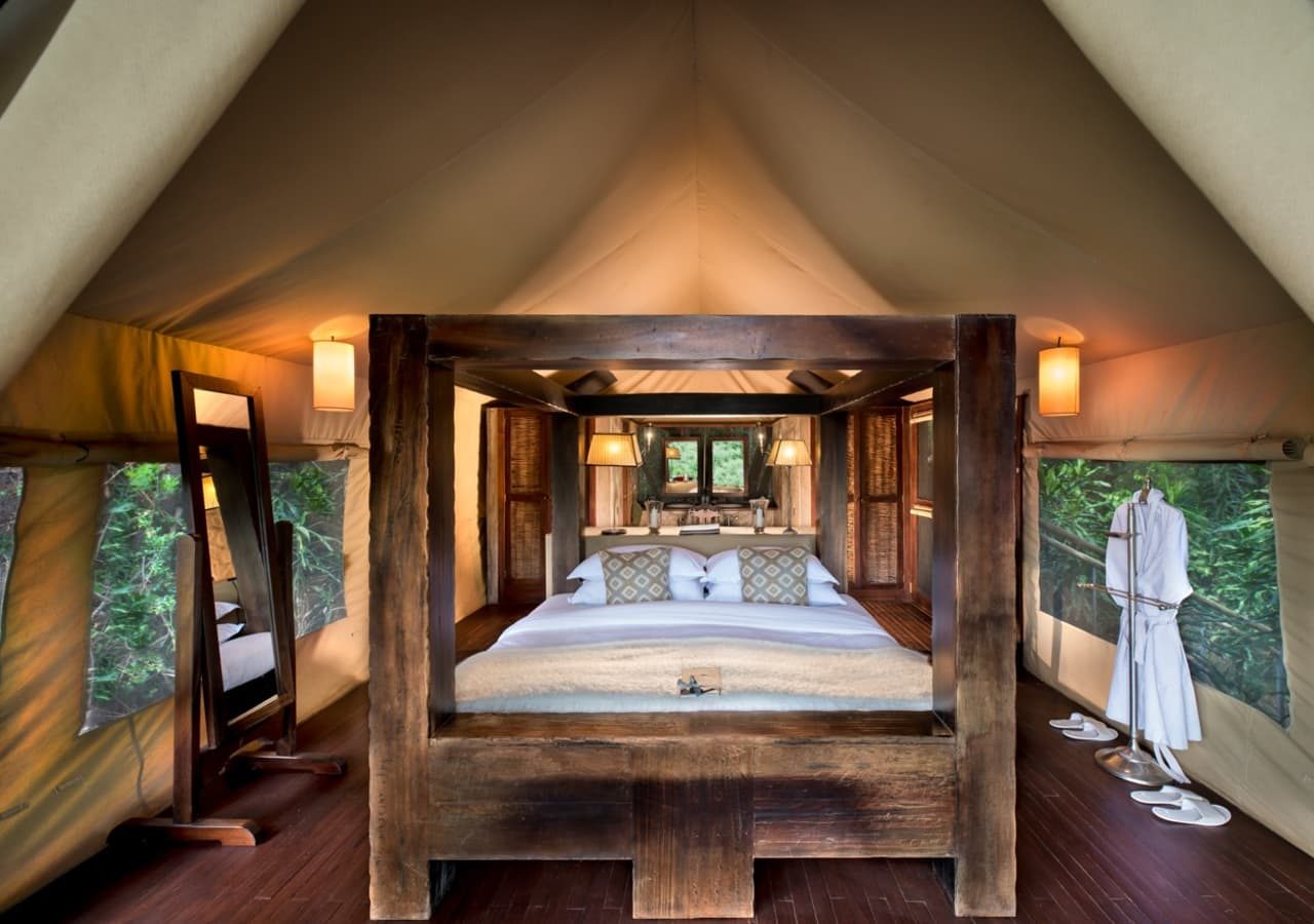 Kichwa tembo tented camp private guest tent interior 1280