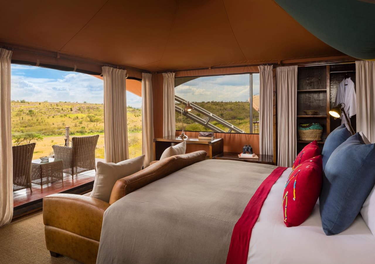 Mahali mzuri tent bedroom views 1280