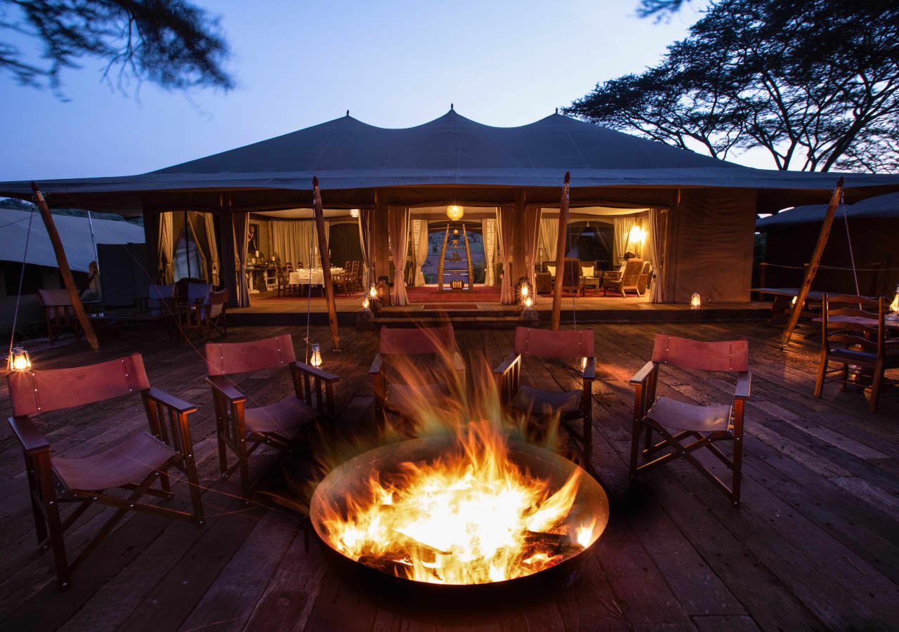 Mara nyika relaxing by the campfire 1280