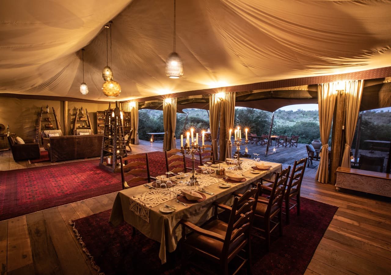 Mara nyika tented lounge and dining area 1280