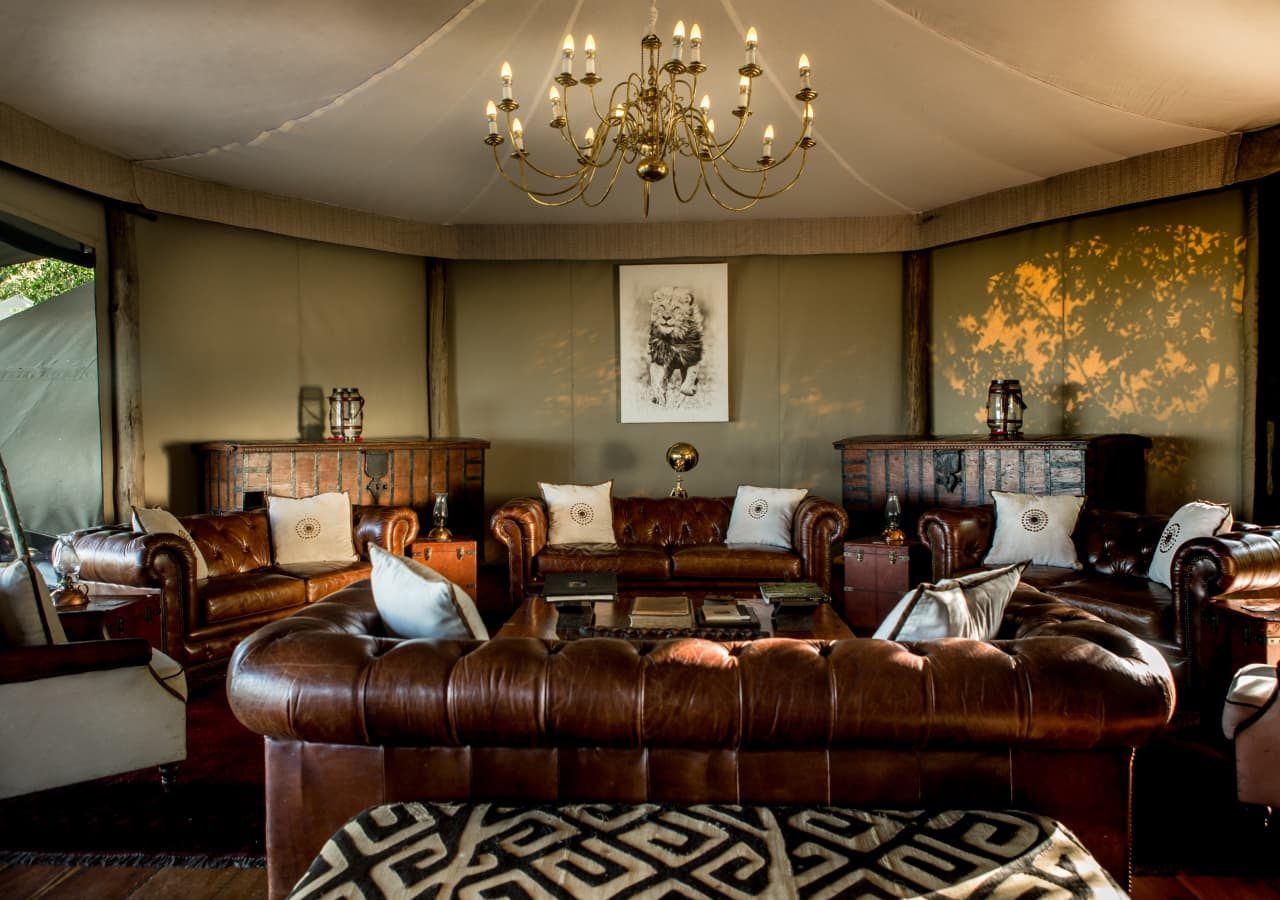 Mara plains camp guest lounge area 1280