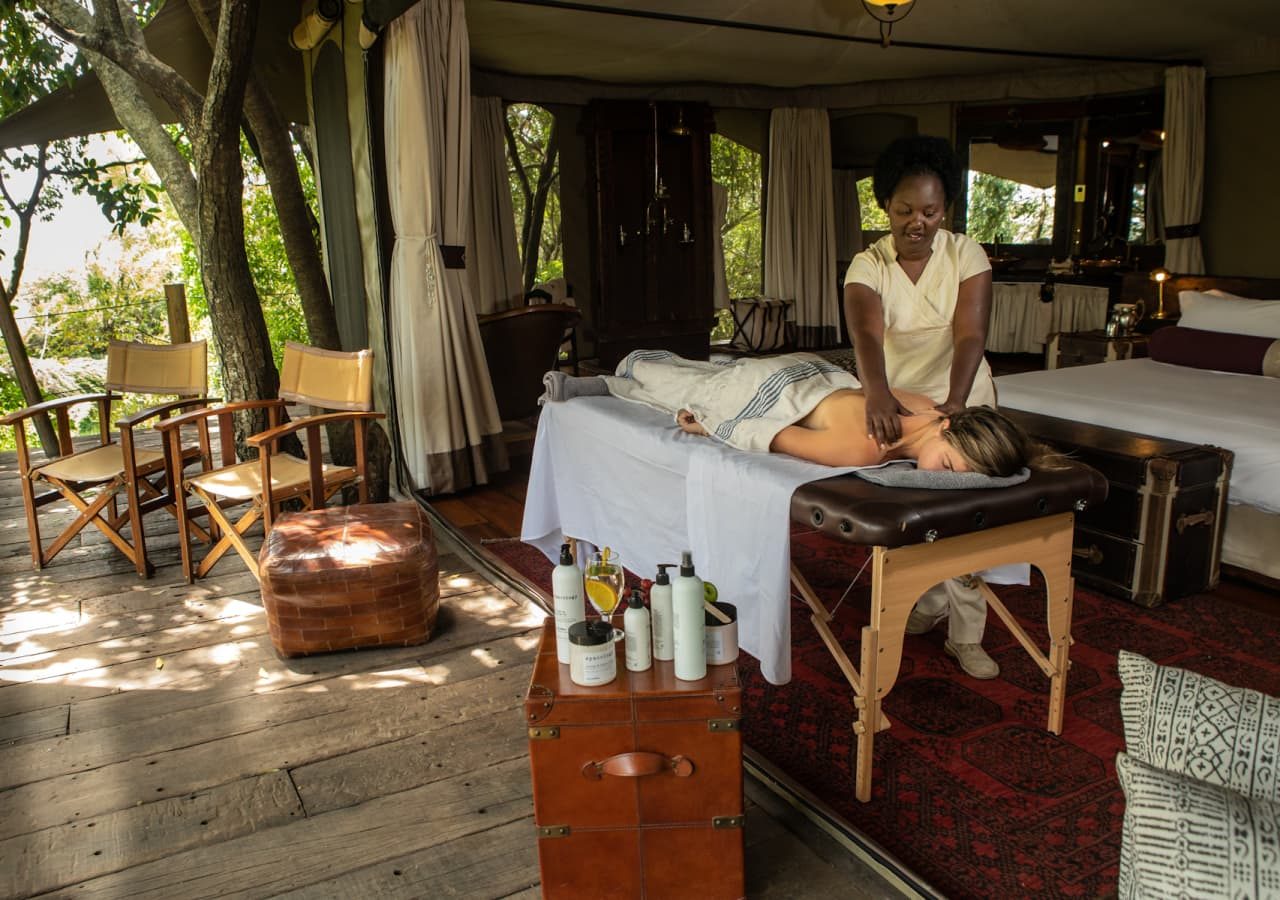 Mara plains camp private massage in room 1280