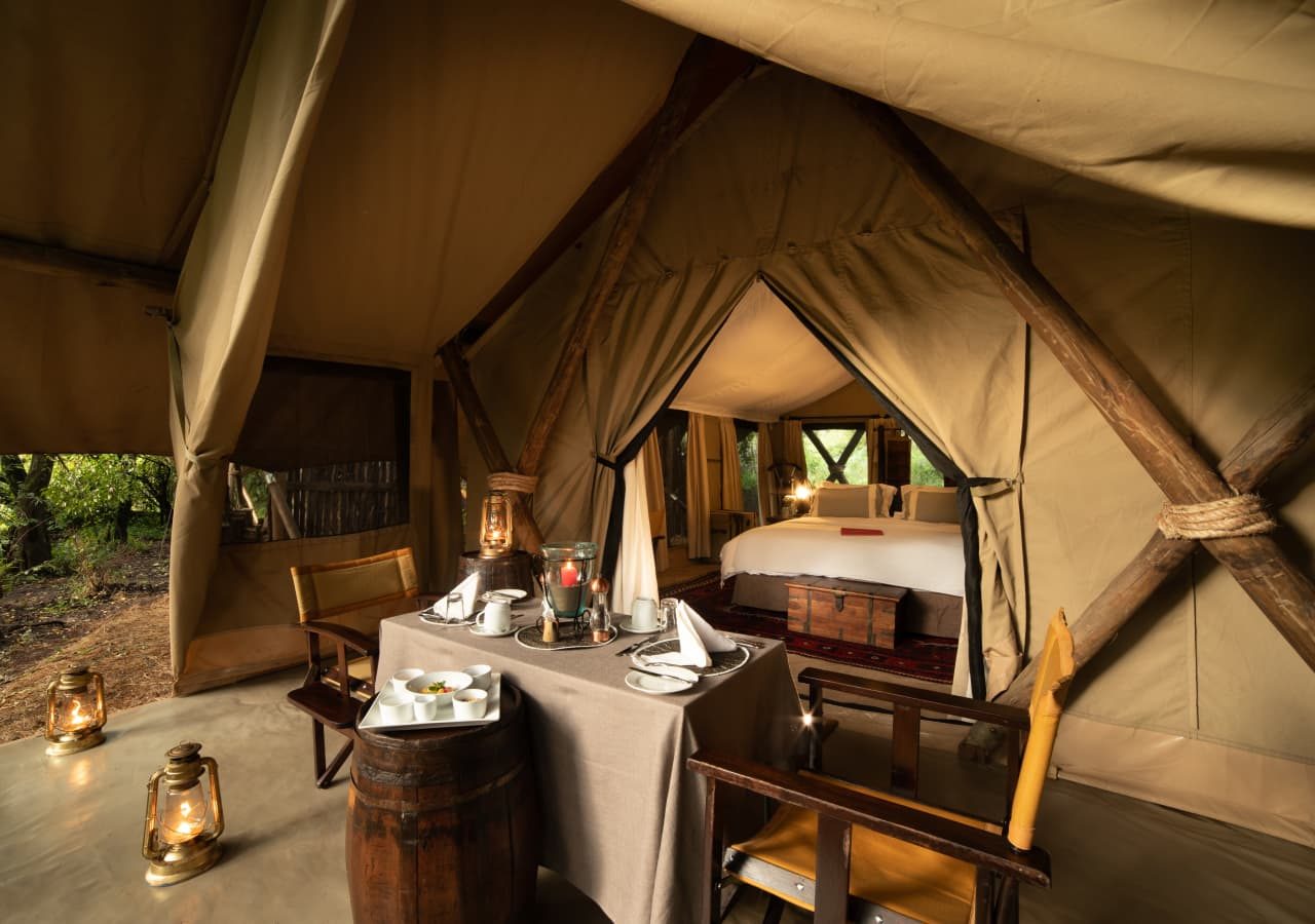 Mara toto camp tented camp bedroom 1280