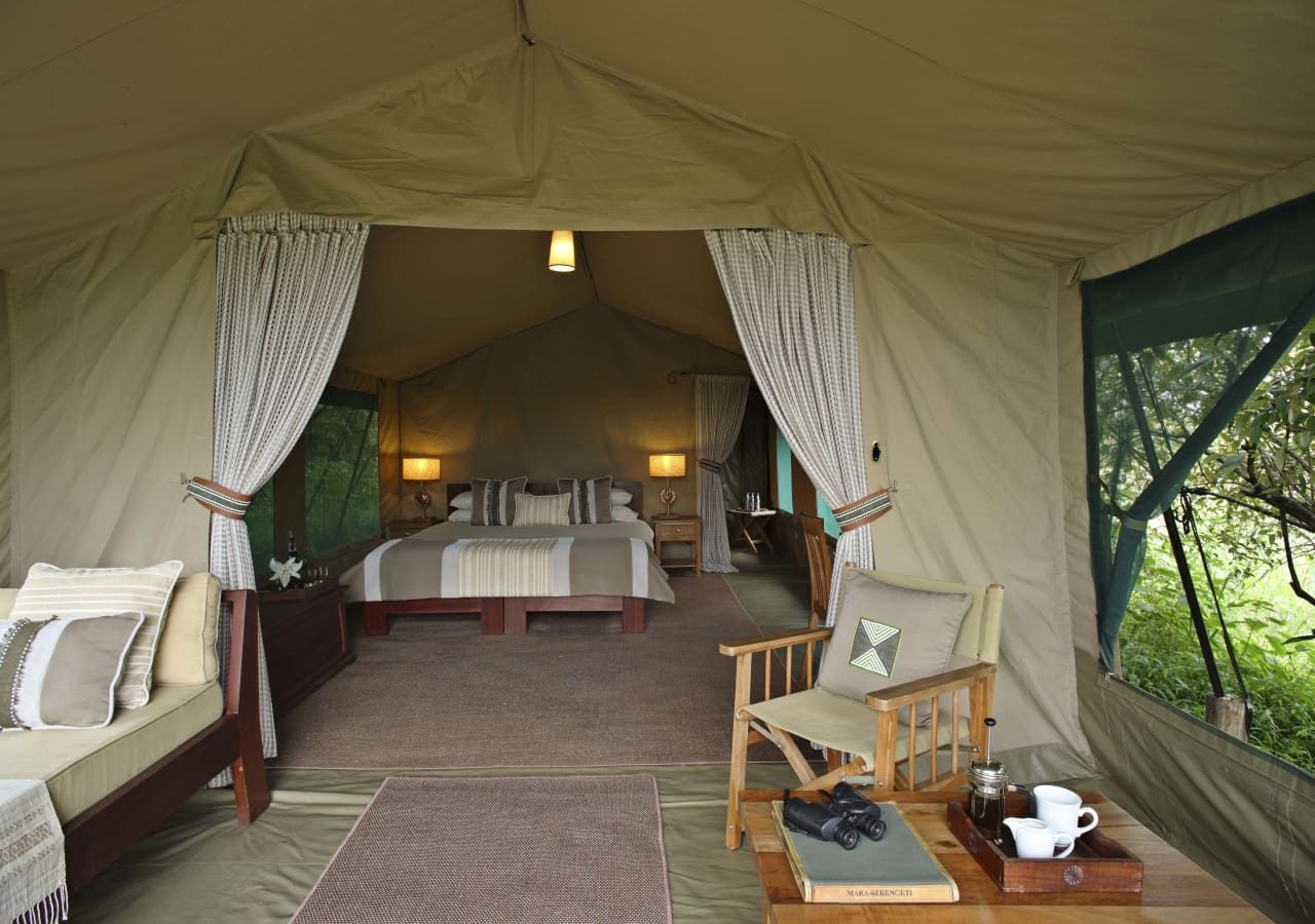 Rekero camp guest tent interior 1280