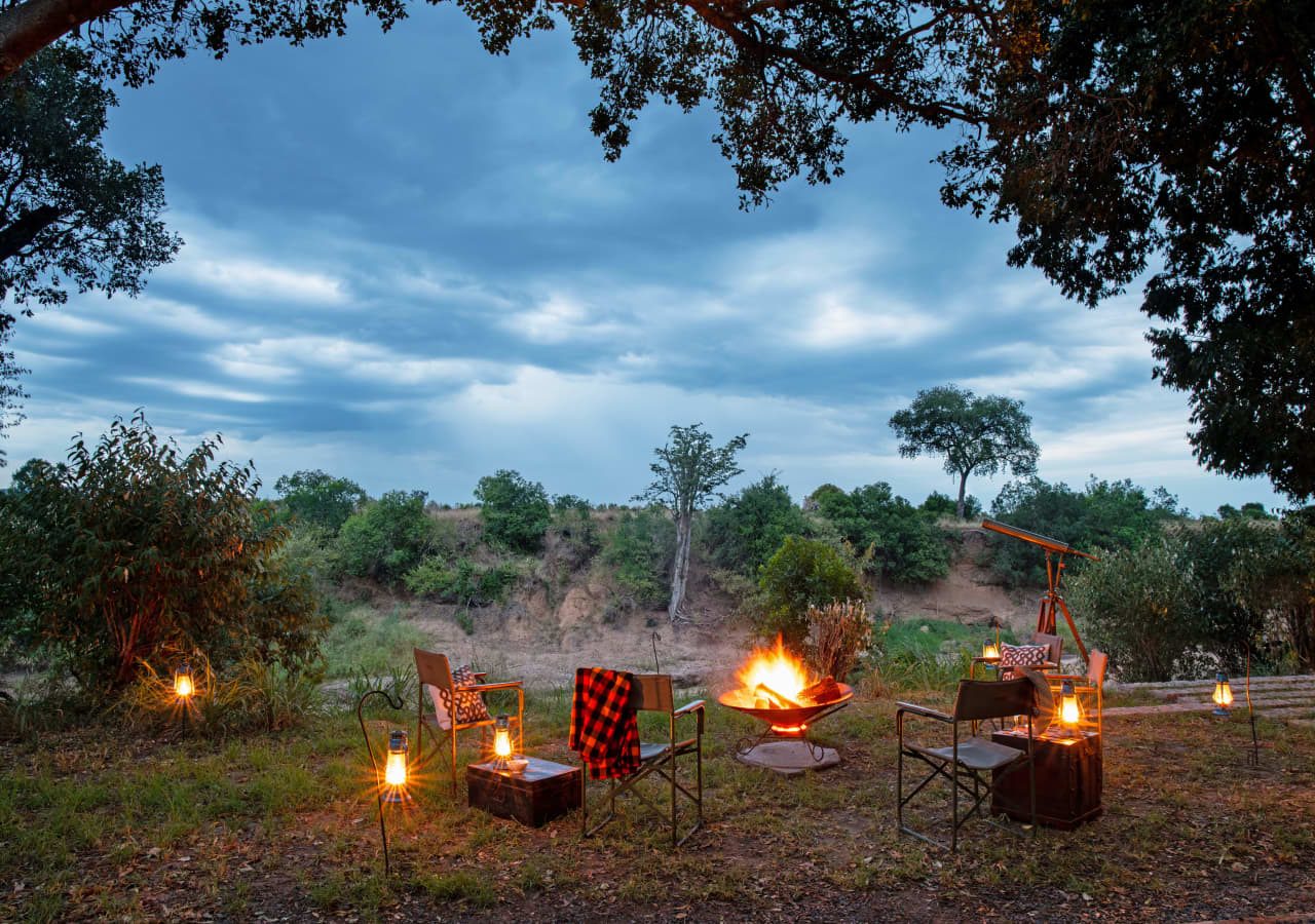 Sand river masai mara camp fire area 1280