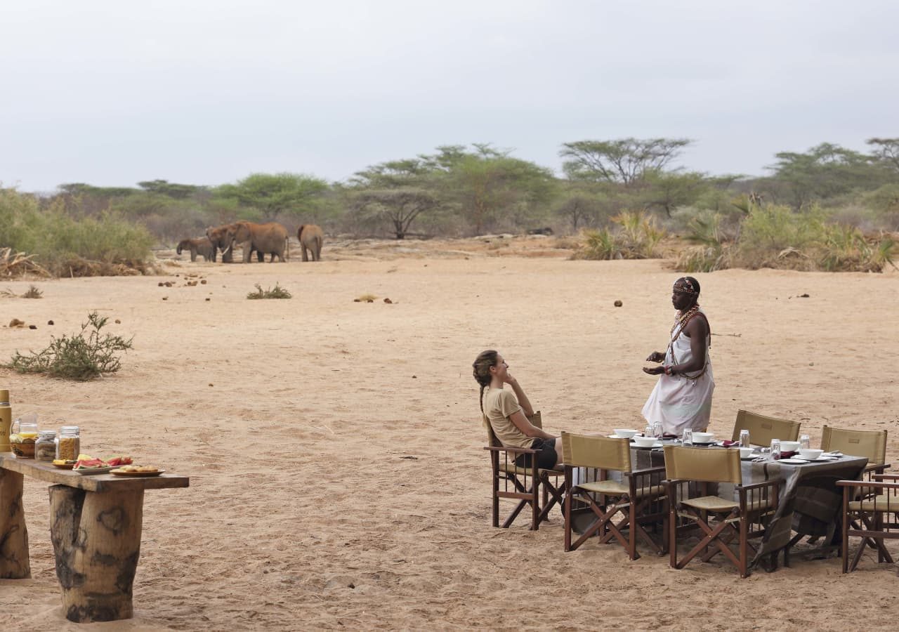 Saruni rhino bush breakfast with the elephants 1280