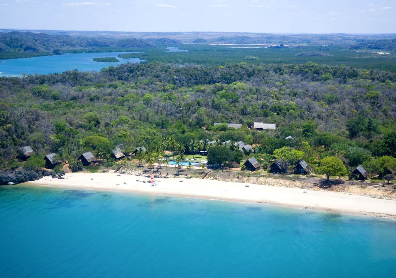 Anjajavy le lodge aerial view of the lodge 1280