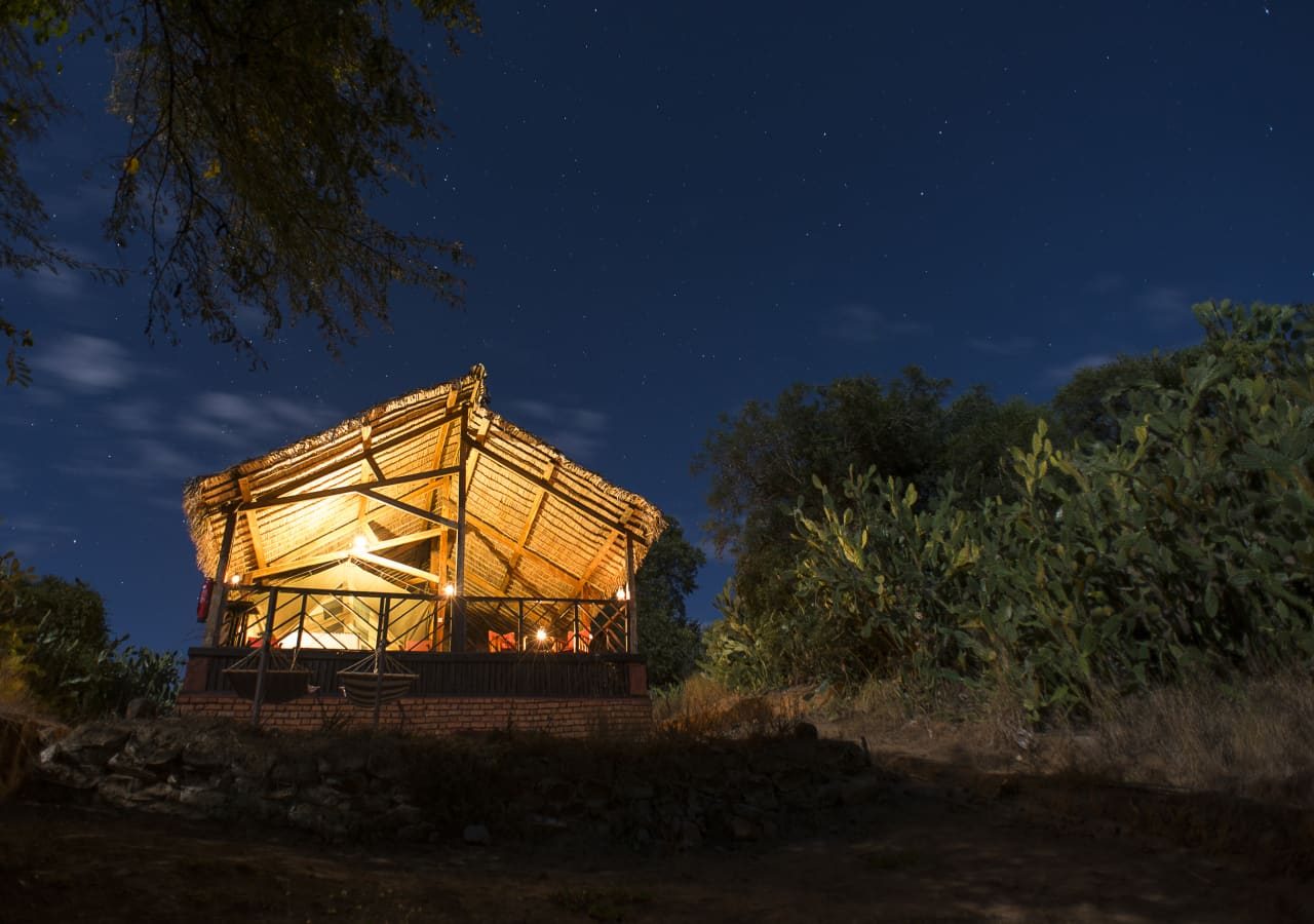 Mandrare river camp tented camp at night 1280