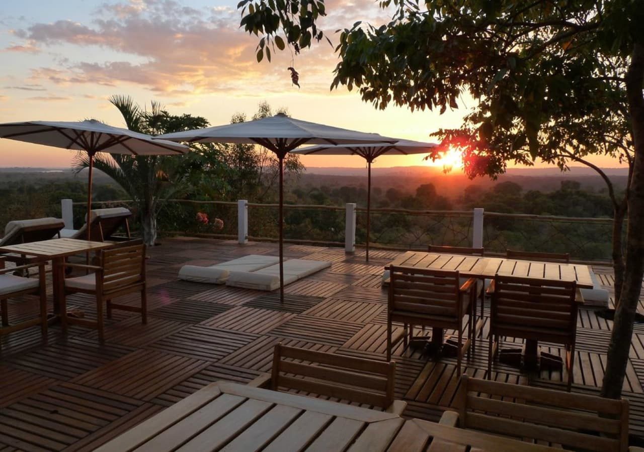 Le soleil des tsingy guest dining area at sunset 1280